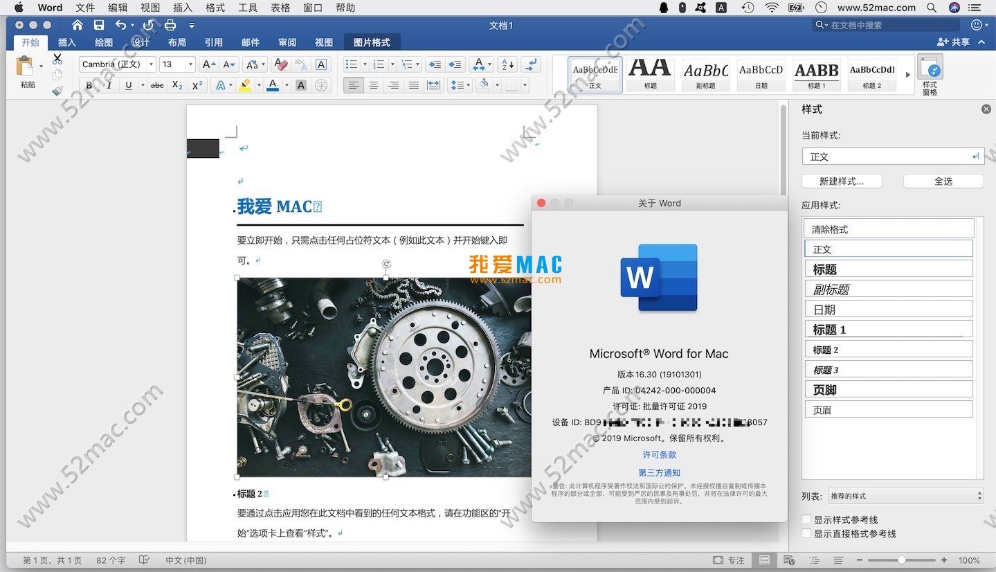 Microsoft Office 2019 for Mac v16.30 办公软件套装 中文破解版下载