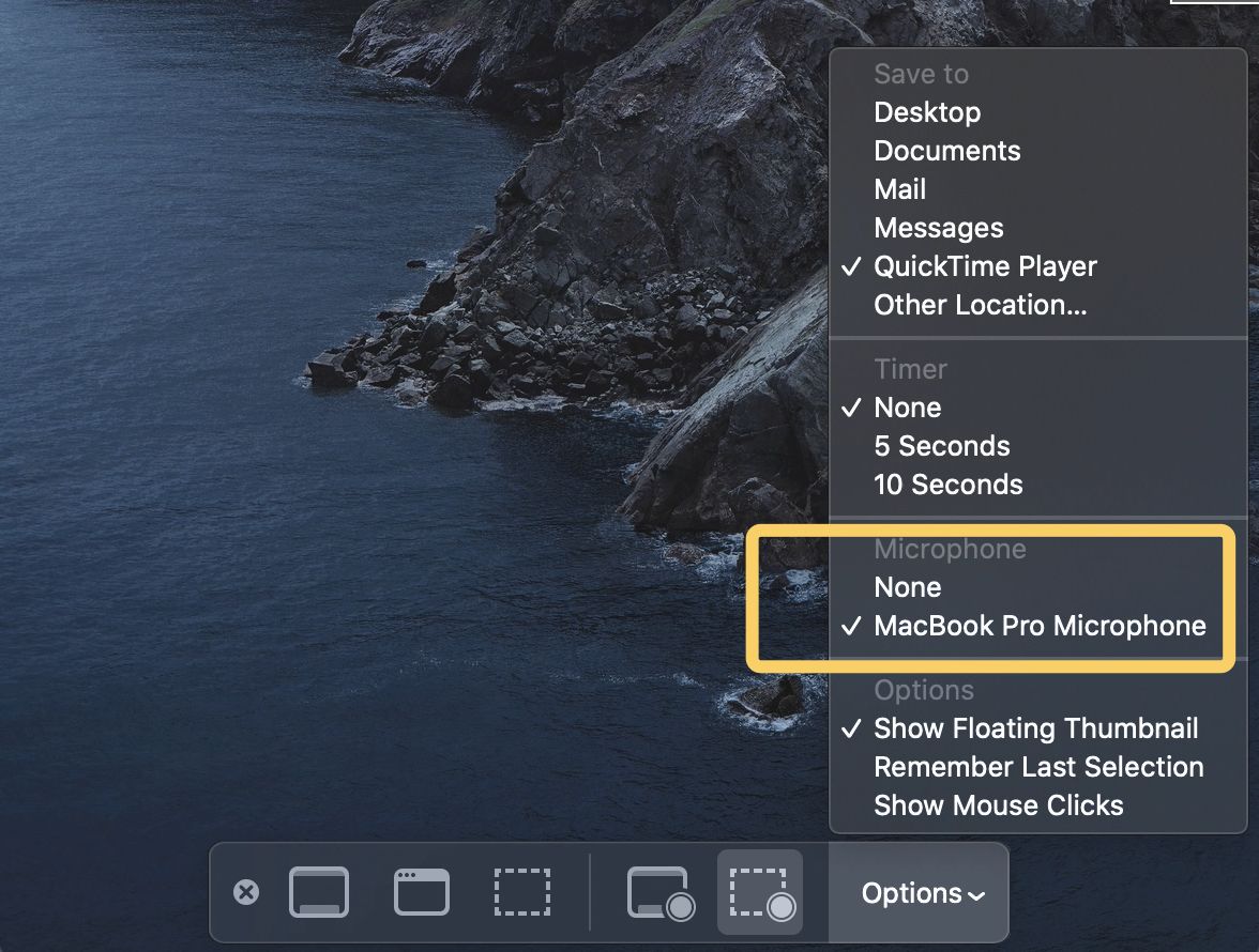 macBook的QuickTime播放器录屏，之前有声音