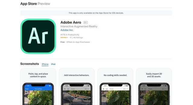 AR创作又添神器！ Adobe Aero 正式登陆 iOS 平台