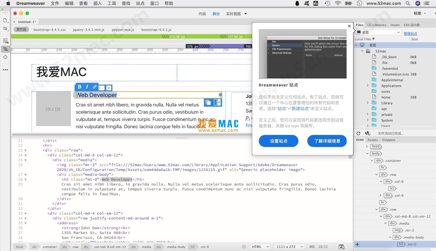 Adobe Dreamweaver 2020 for Mac v20.2 免激活版 DW中文汉化破解版下载