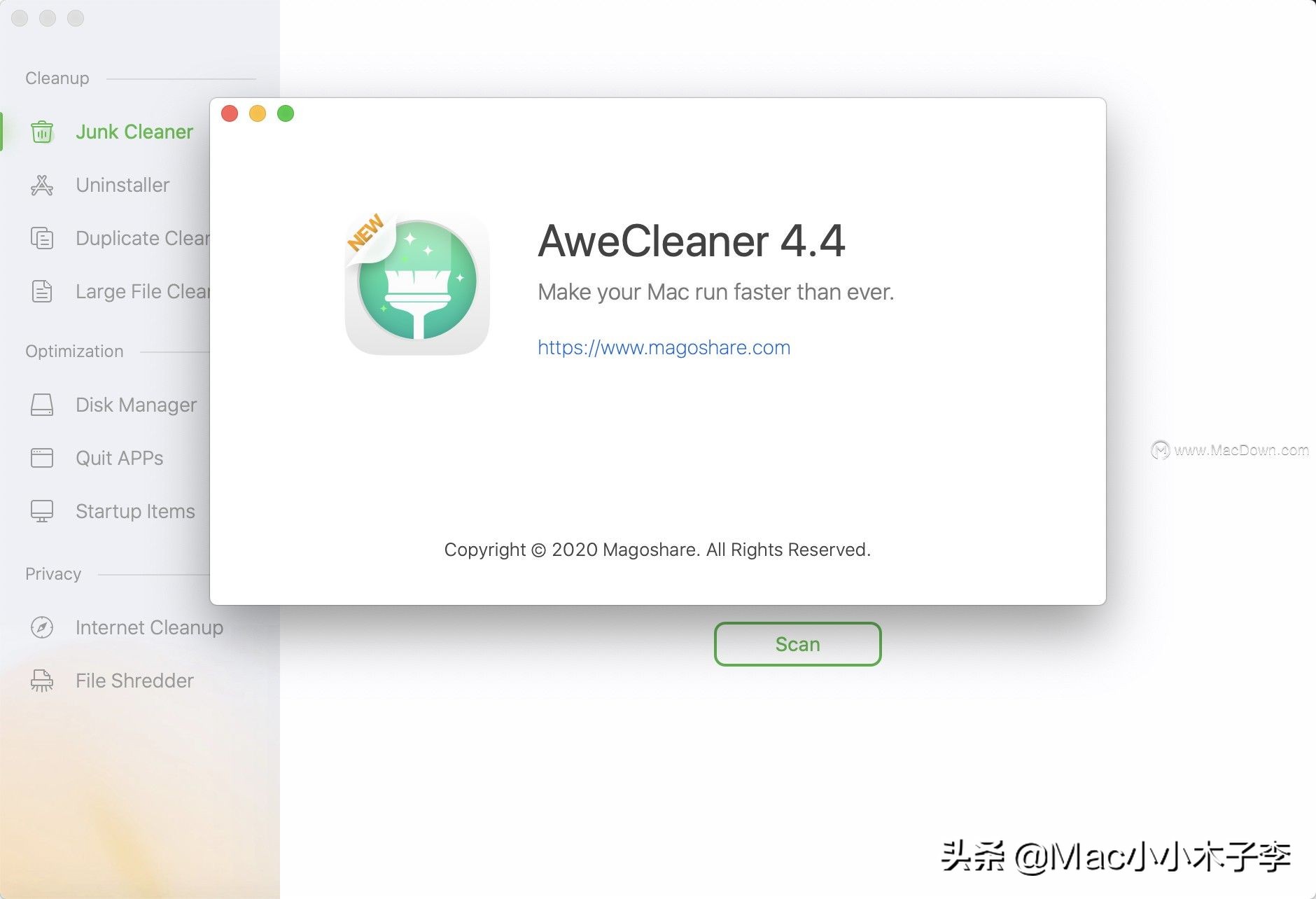 AweCleaner for mac（一体化mac系统清洁应用）