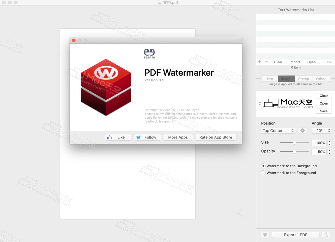 mac的PDF水印（PDF水印工具）v3