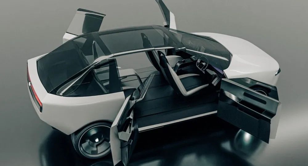 爆料丨网曝Apple Car 3D渲染图，基于苹果汽车专利设计