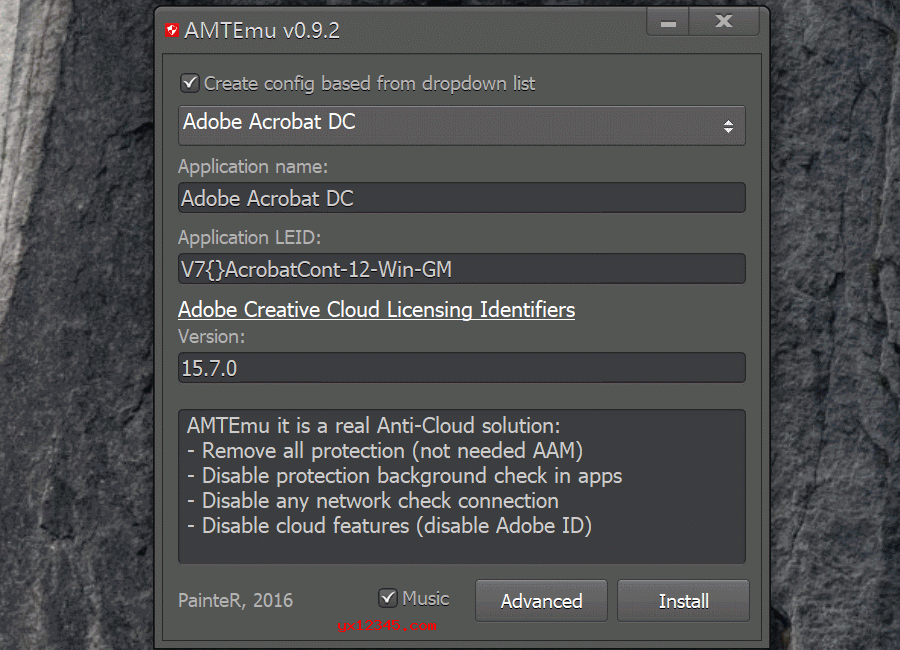 amtemu 激活 Adob​​e Product Tools V0.9