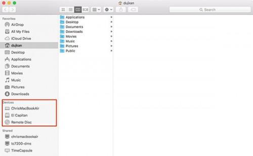 苹果电脑Mac如何隐藏桌面的设备图标