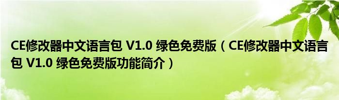 造梦西游3修改大师豪华版ce怎么用视频_ce修改器注册机_ce修改器修改速度