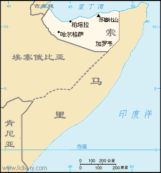 索马里地图中文版下载