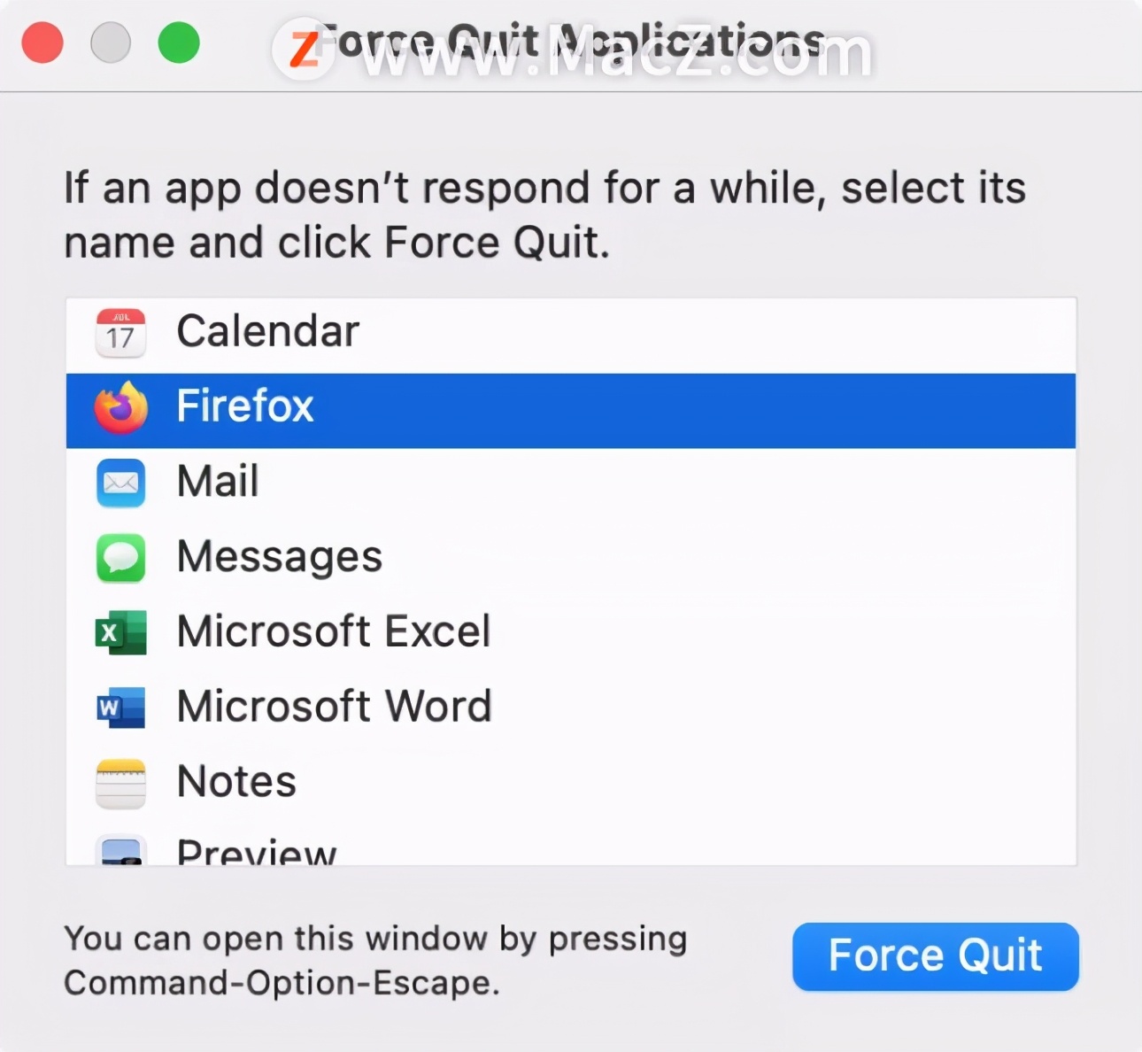软件没响应怎么办mac